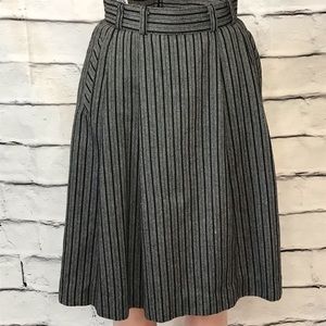 Vintage 70s 80s High Waisted Pleated Full Mini